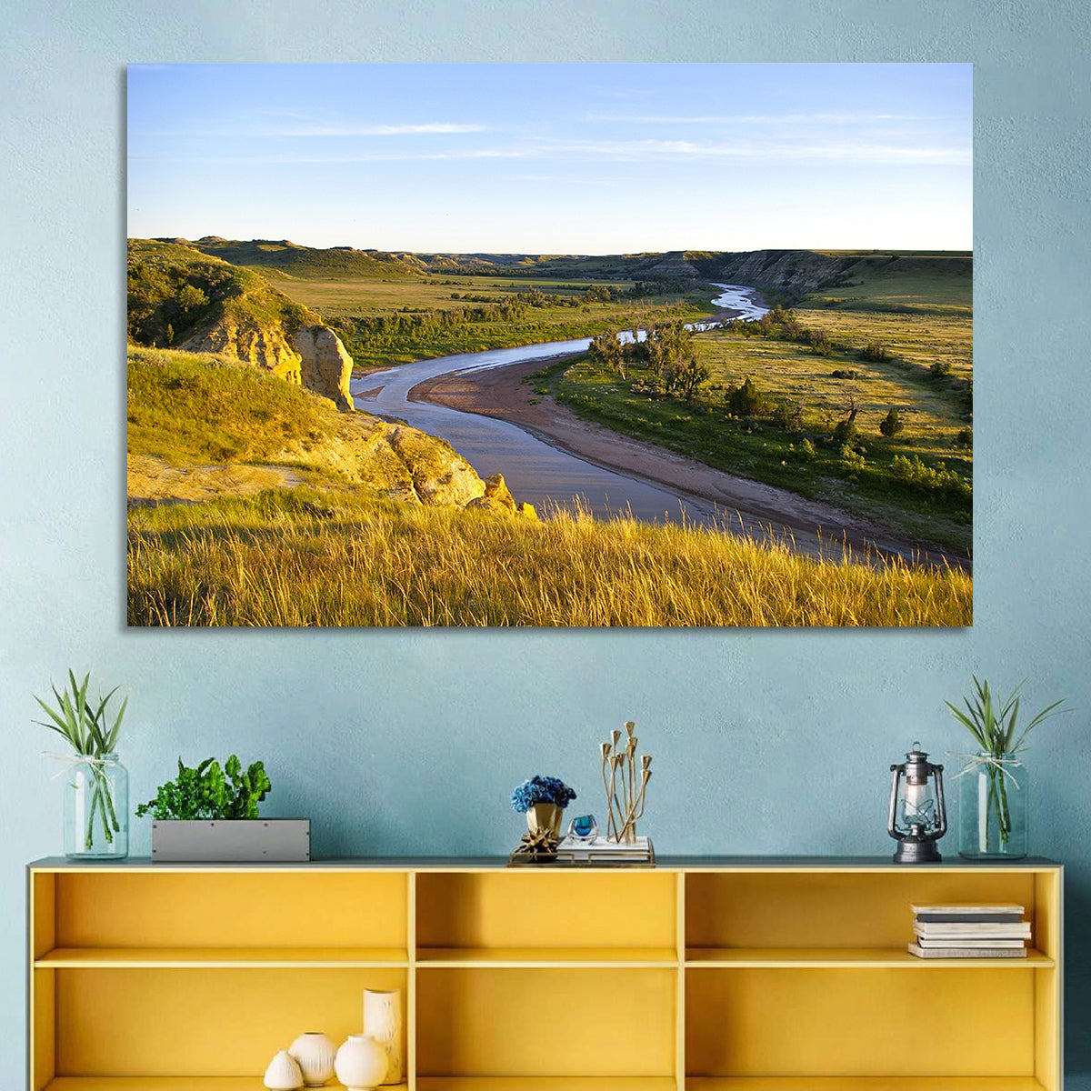 Little Missouri River Wall Art in a room, landscape
