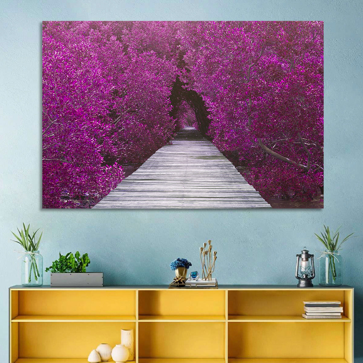 Magenta Mangrove Pathway Wall Art