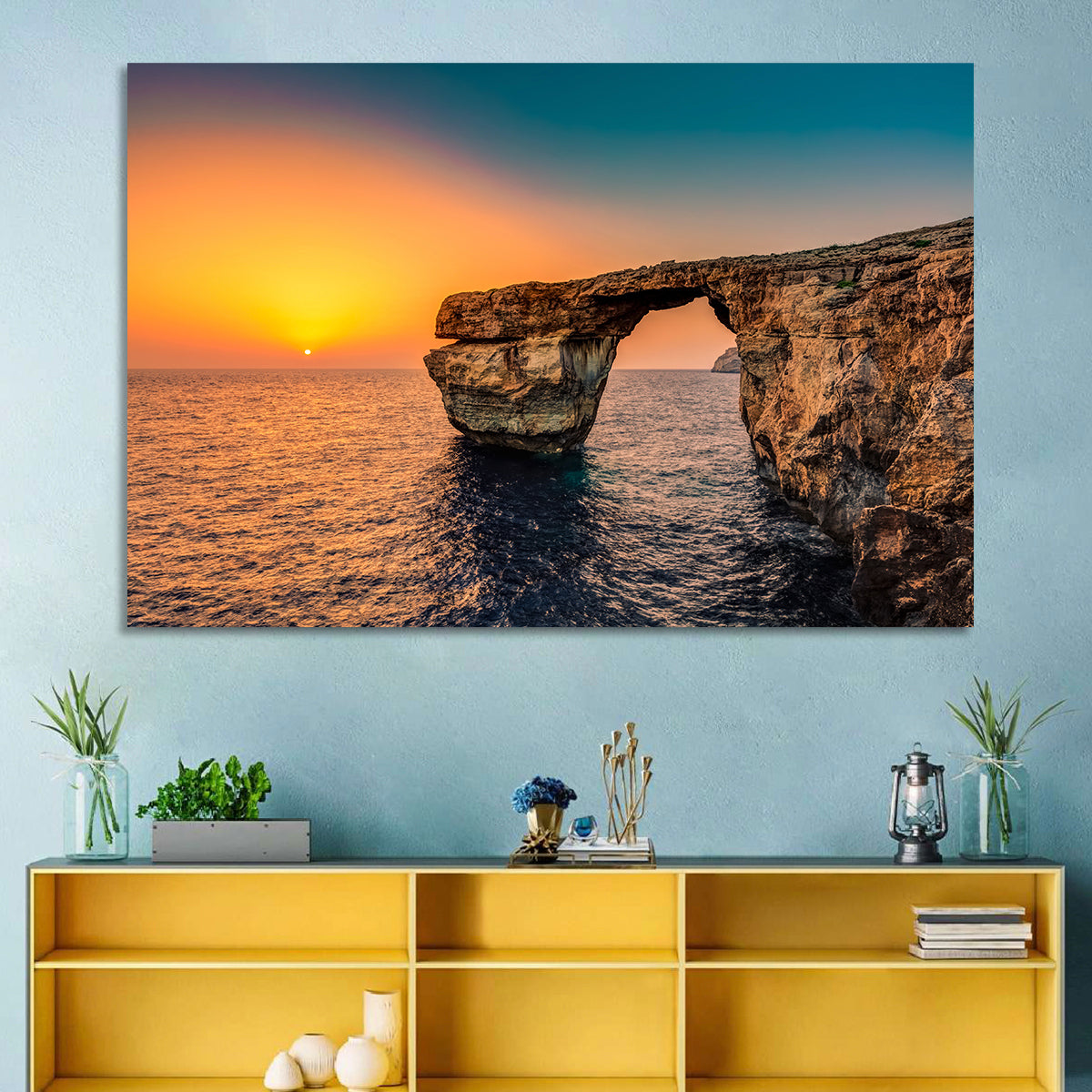 Azure Window Sunset, Dwejra Wall Art