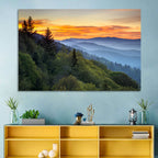 Great Smoky Mountains Sunset Wall Art
