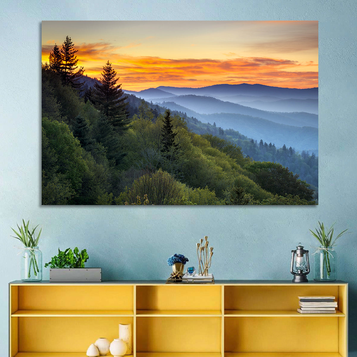Great Smoky Mountains Sunset Wall Art