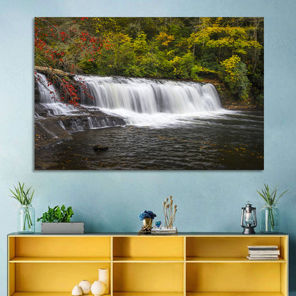 Dupont State Forest Autumn Waterfall Stream Wall Art