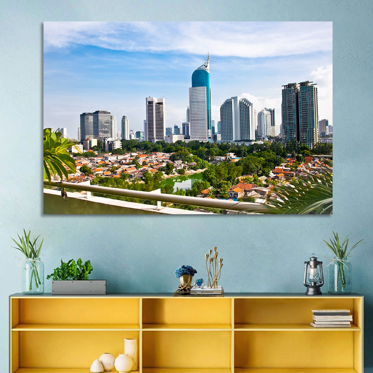 Jakarta Skyline with Wisma 46 Wall Art