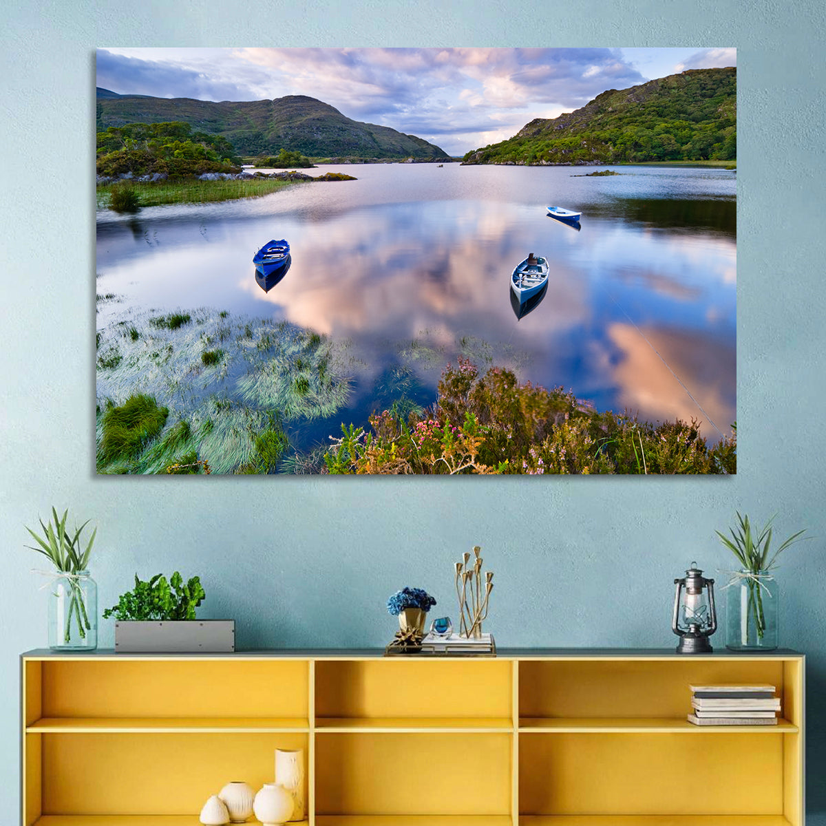 Lough Leane Rowboats at Dusk Wall Art