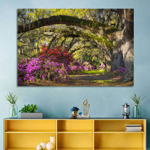 Azalea Flowers Garden Wall Art