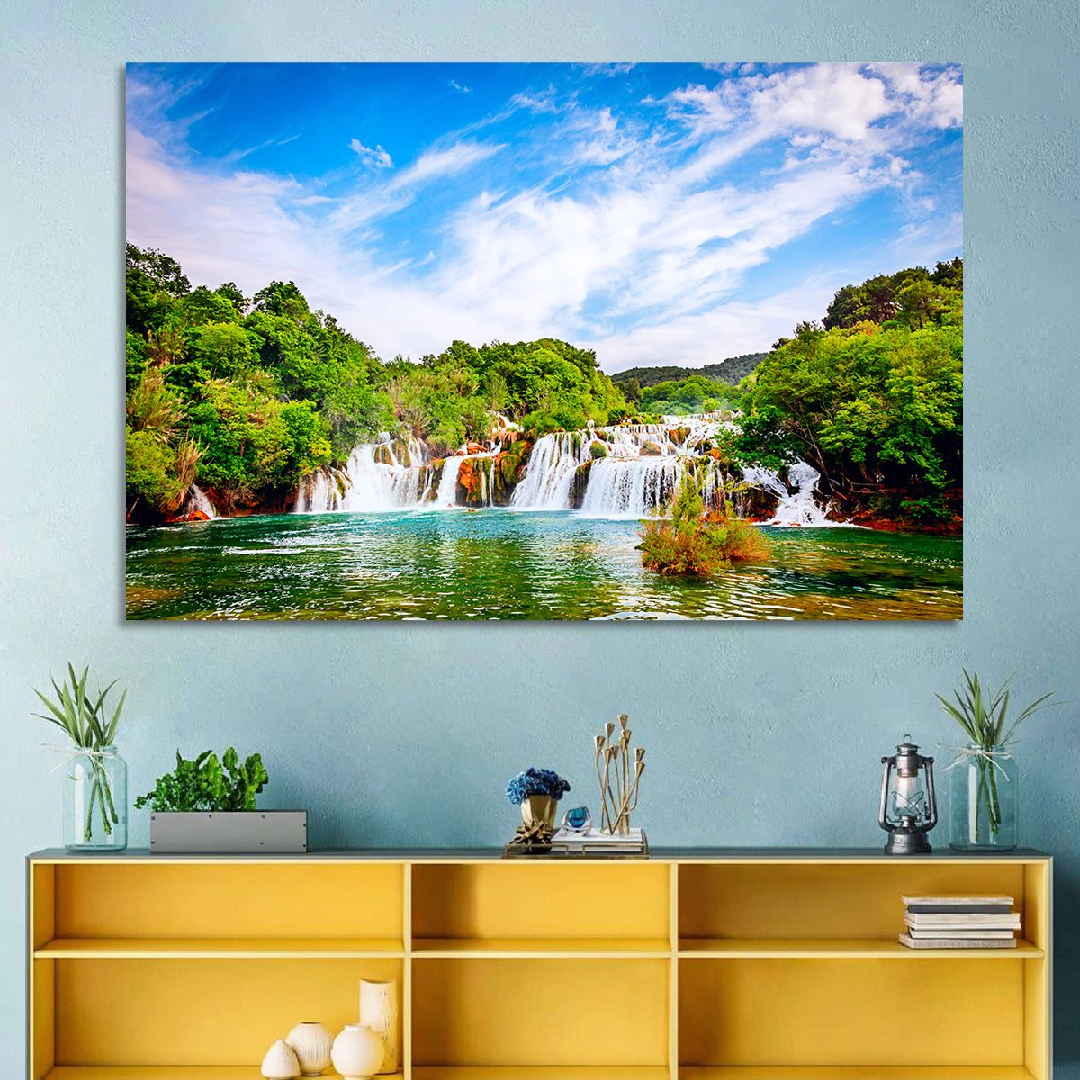 Skradinski Buk Waterfall, Krka Wall Art in a room, landscape