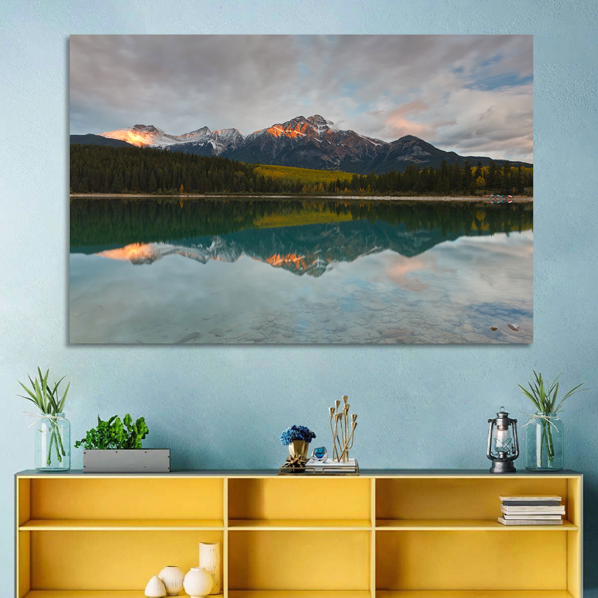 Patricia Lake Golden Hour Reflection Wall Art