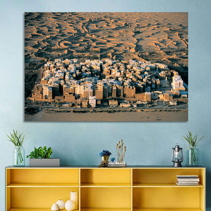 Shibam Mudbrick Cityscape Wall Art