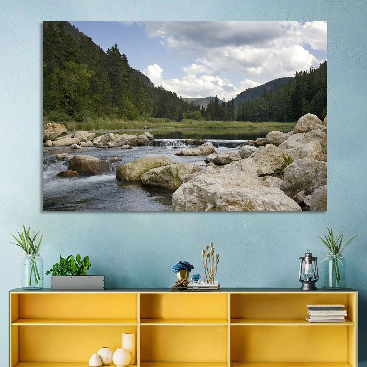 Spearfish Canyon, Black Hills Wall Art in a room, landscape