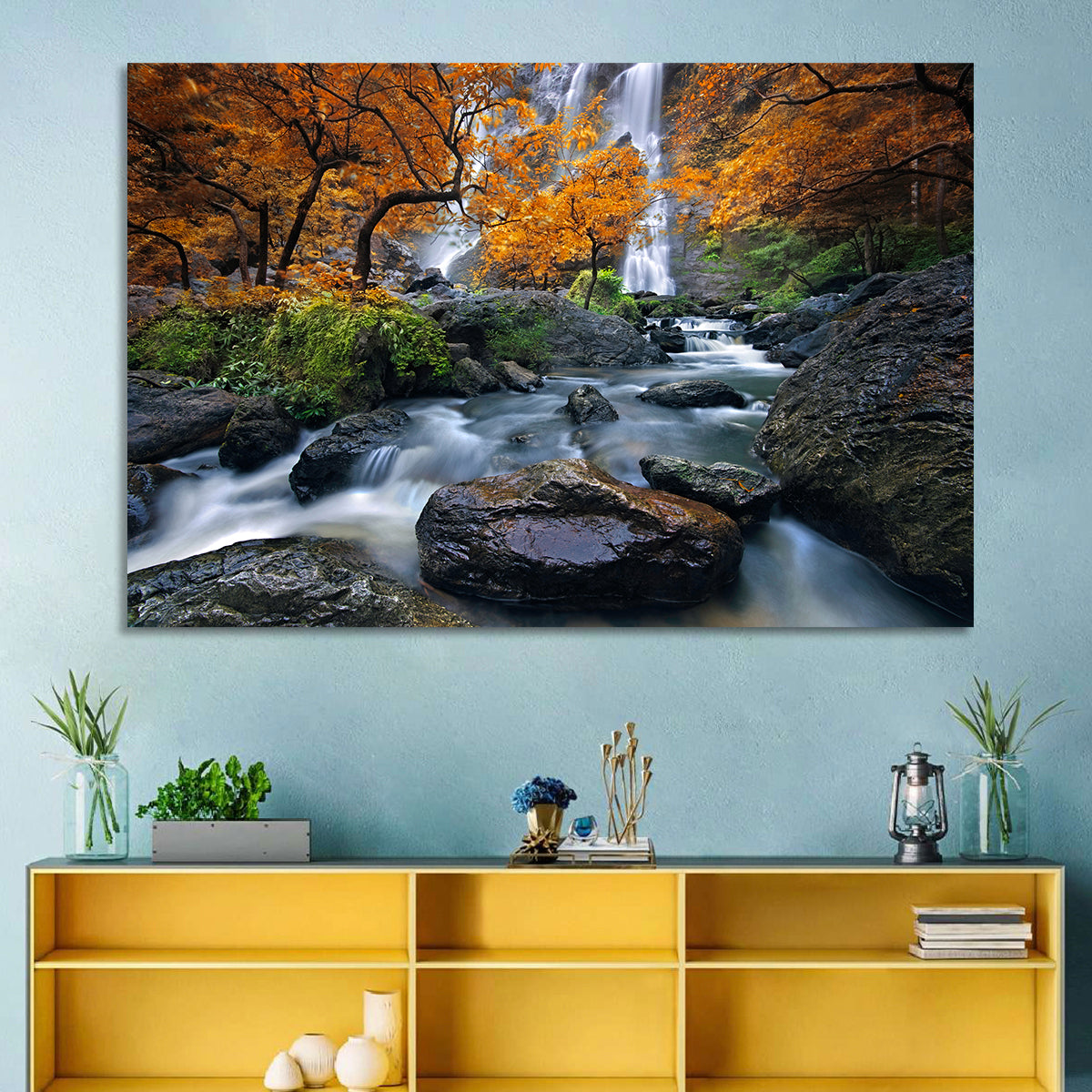 Konglan Autumn Waterfall Wall Art