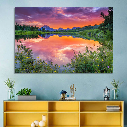 Oxbow Bend Sunset Wall Art