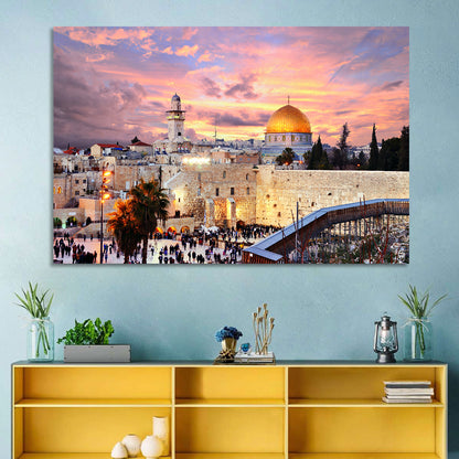 Jerusalem Old City Sunset Wall Art