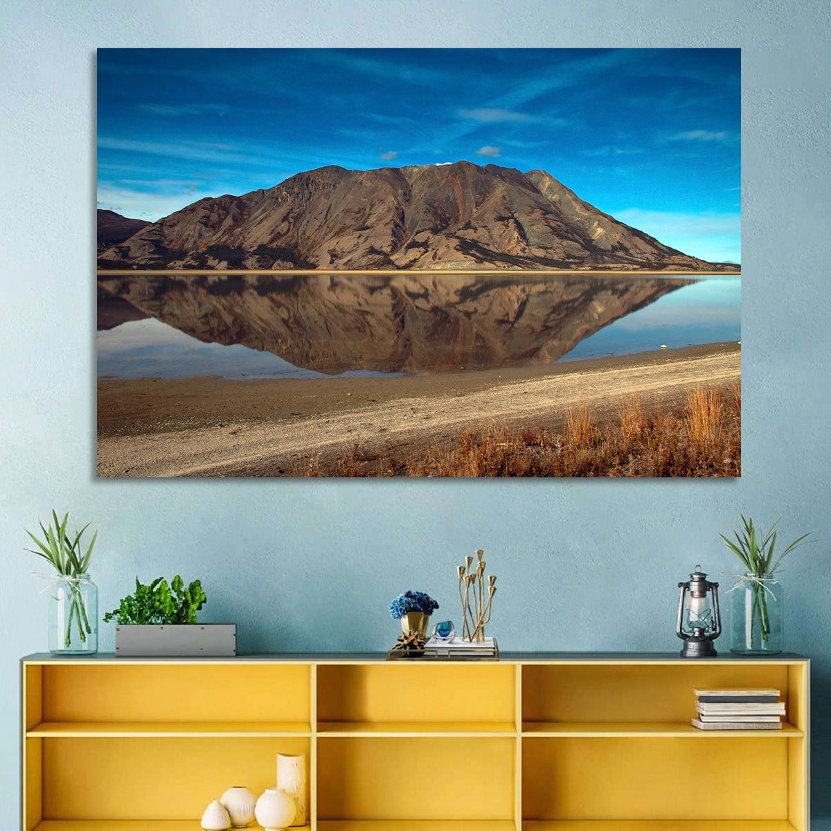 Rocky Peak Reflection, Kluane Lake Wall Art