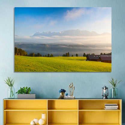 Sunlit Mountain Clouds Wall Art