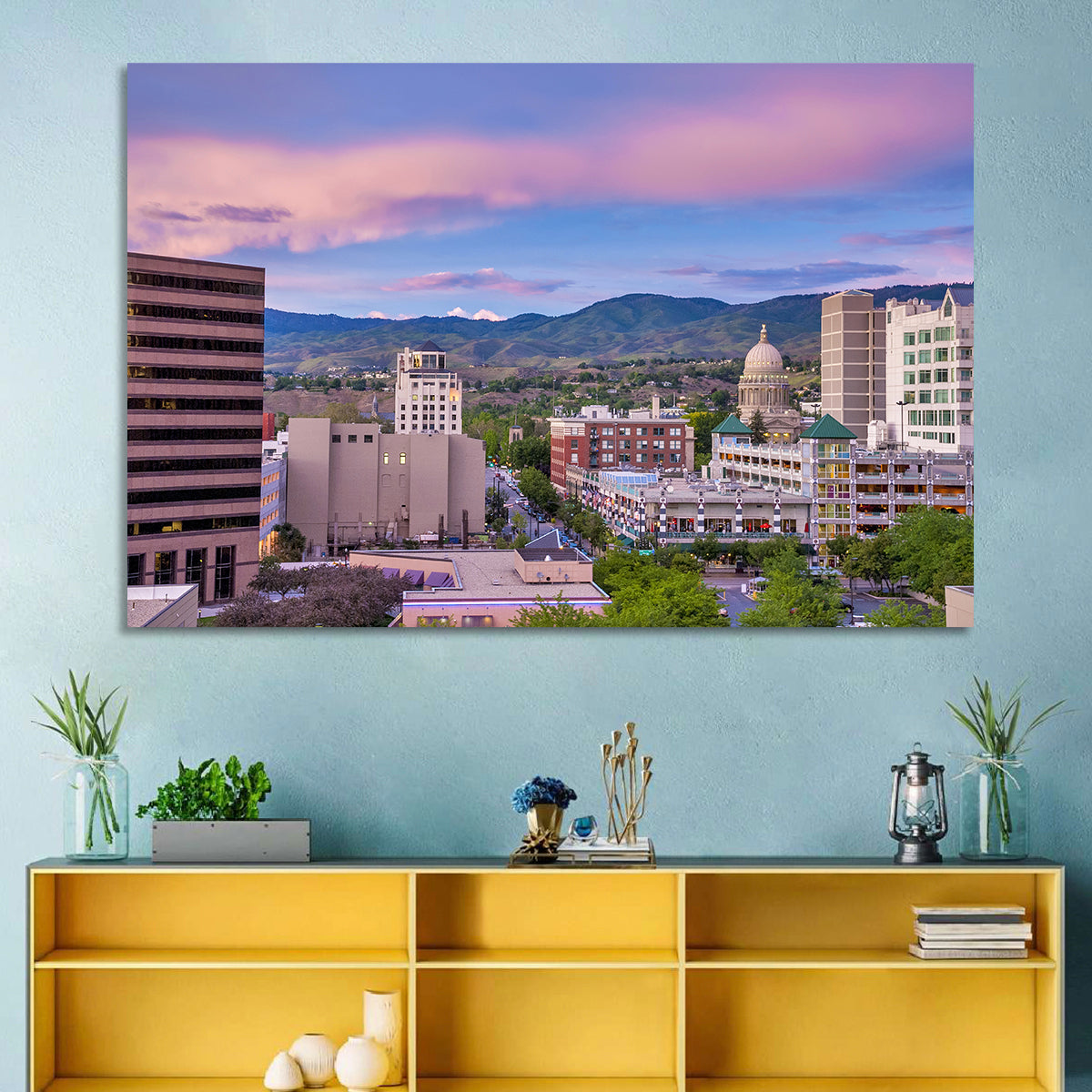 Boise Downtown at Golden Hour Wall Art