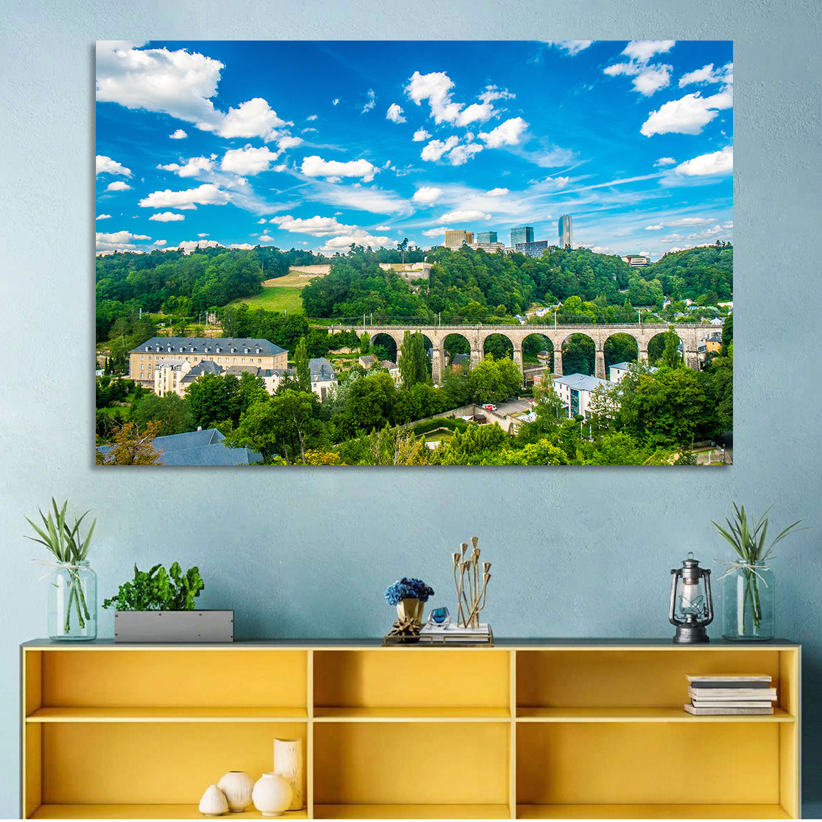Viaduc De Pulvermühl, Luxembourg Wall Art in a room, landscape