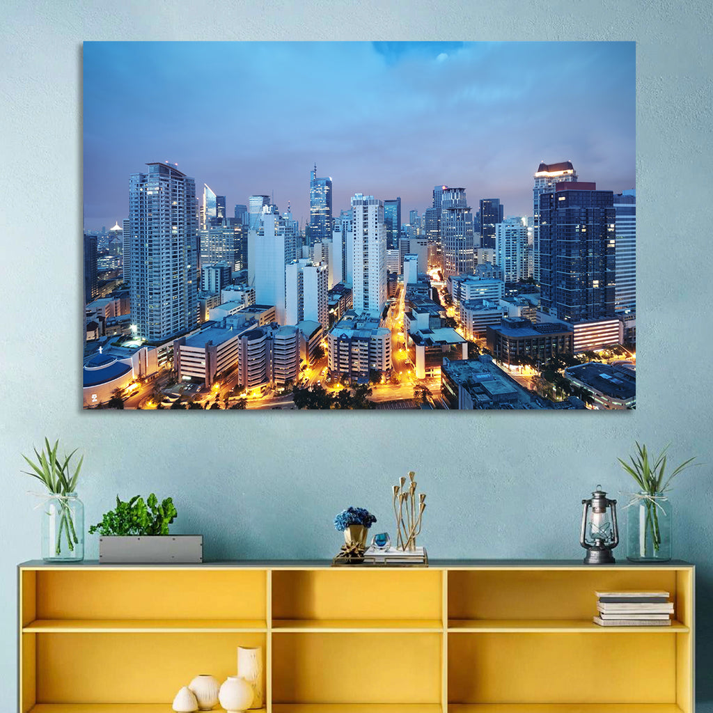 Manila Cityscape at Dusk Wall Art