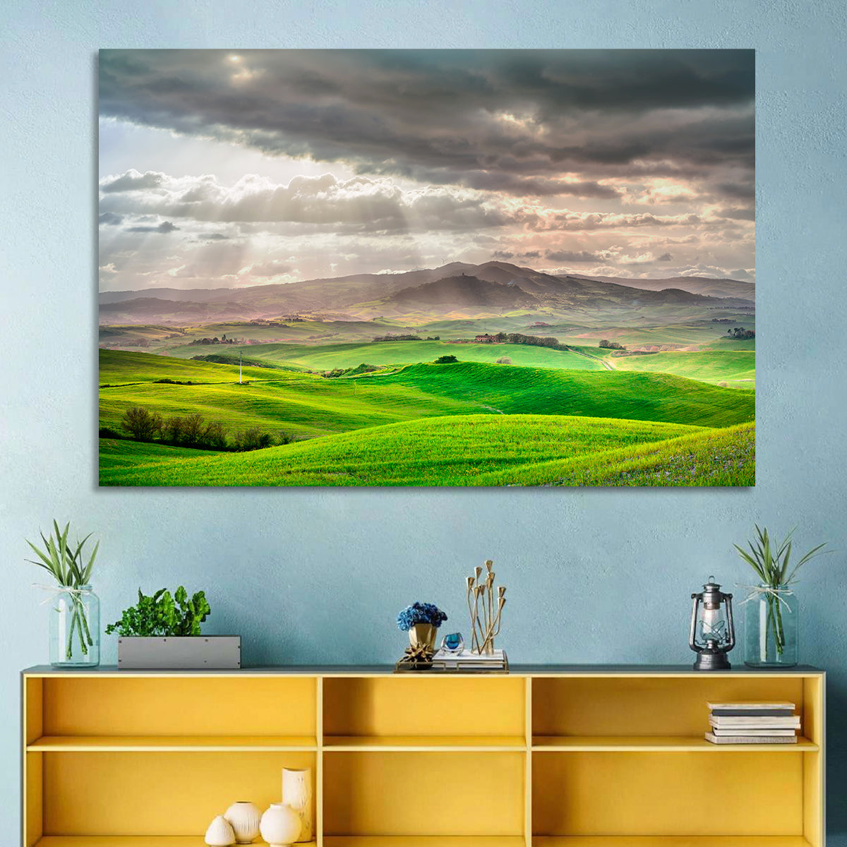Tuscan Sunlit Hills Wall Art