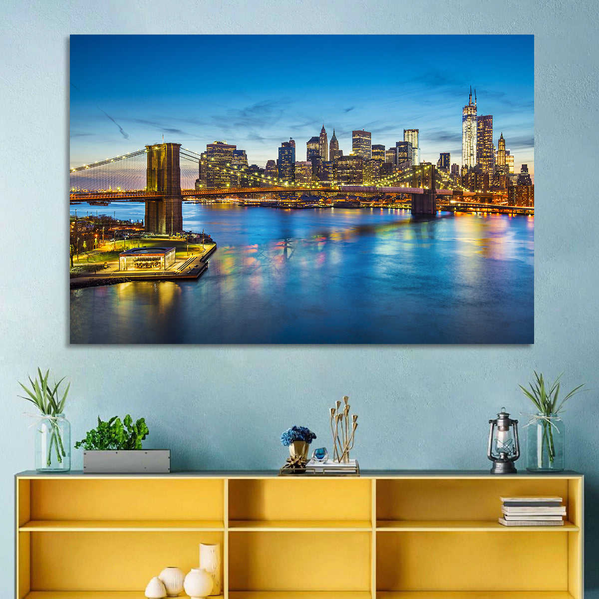 Brooklyn Bridge with Jane's Carousel Wall Art