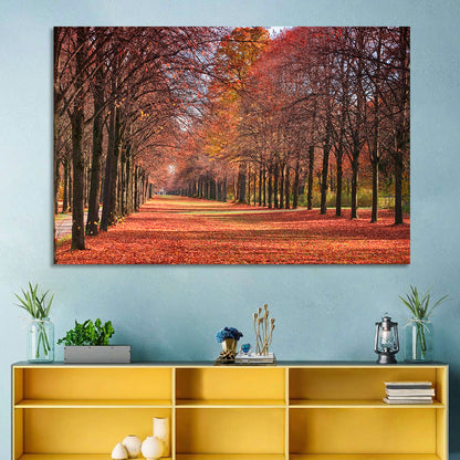 Tree-lined Autumn Lane Wall Art