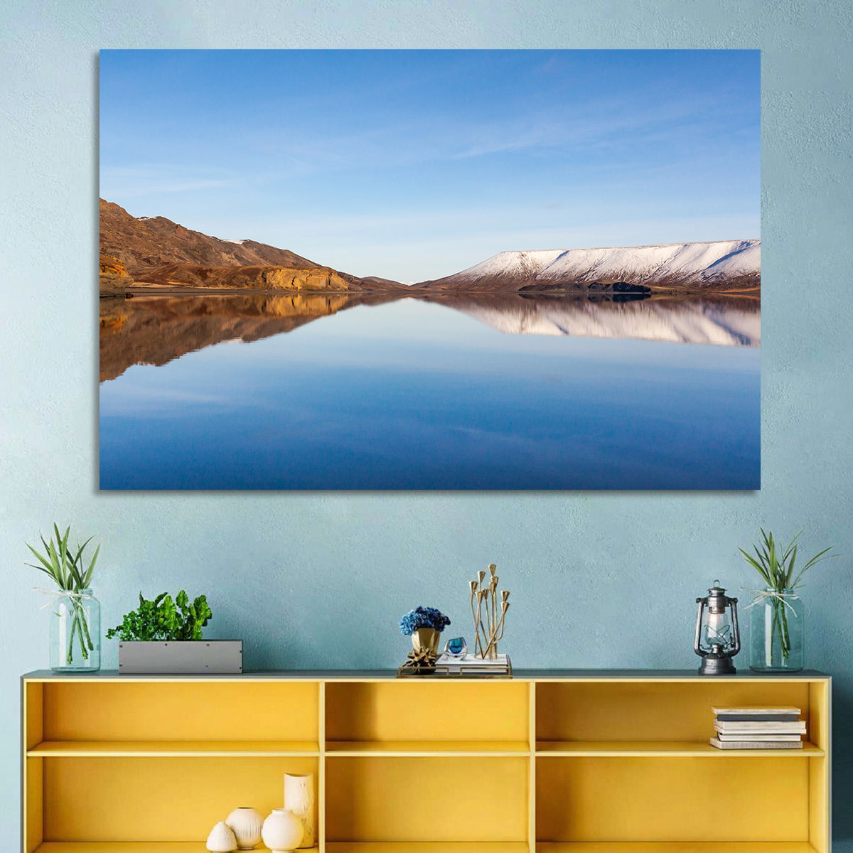 Lake Kleifarvatn Reflection Wall Art