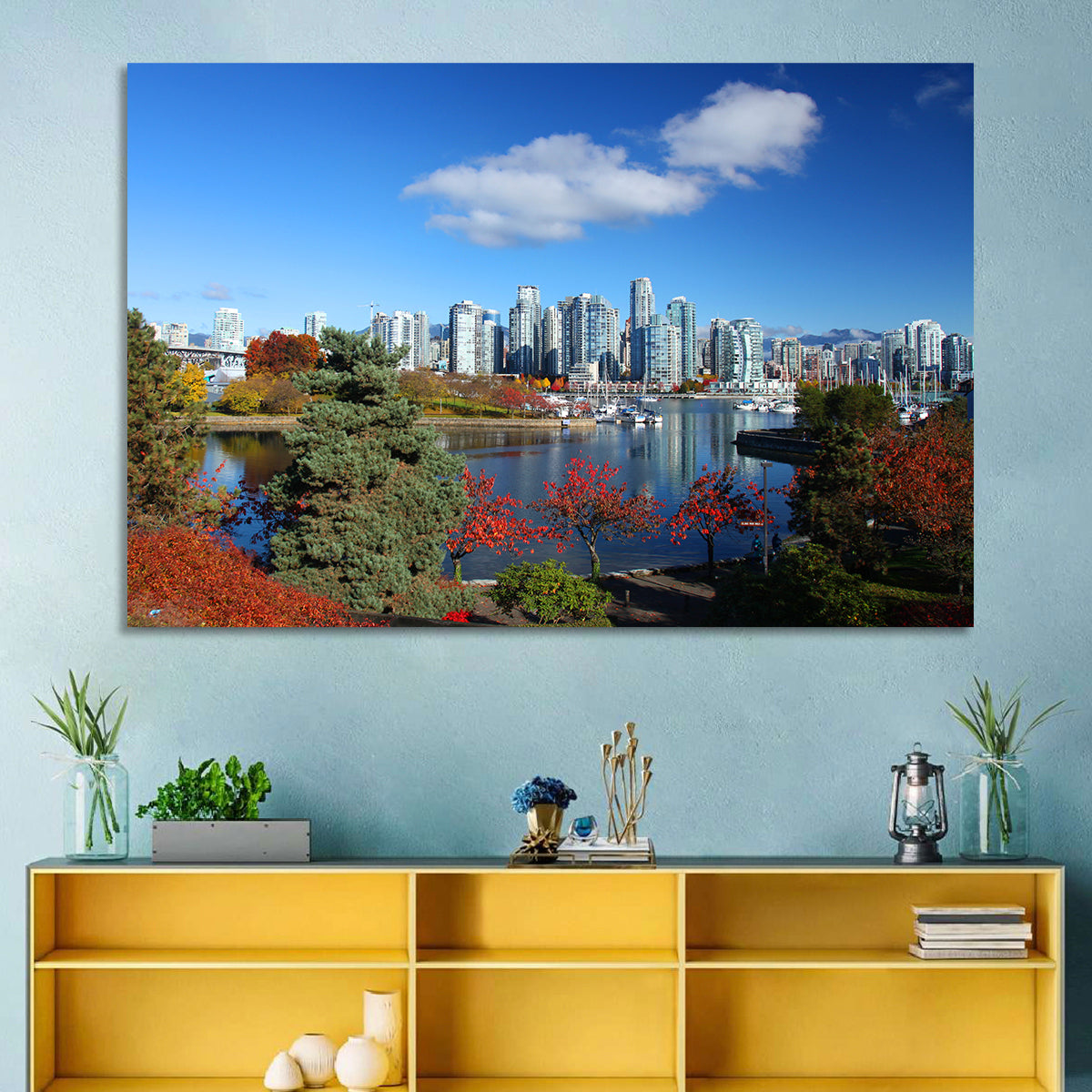 Vancouver Autumn Skyline Wall Art