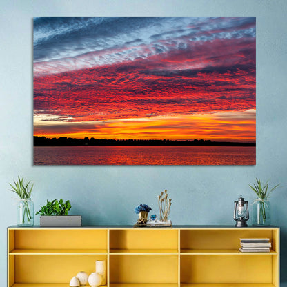 Lake Ijssel Dusk Reflection Wall Art