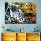 Autumn Waterfall at Sonsbeek Park Wall Art