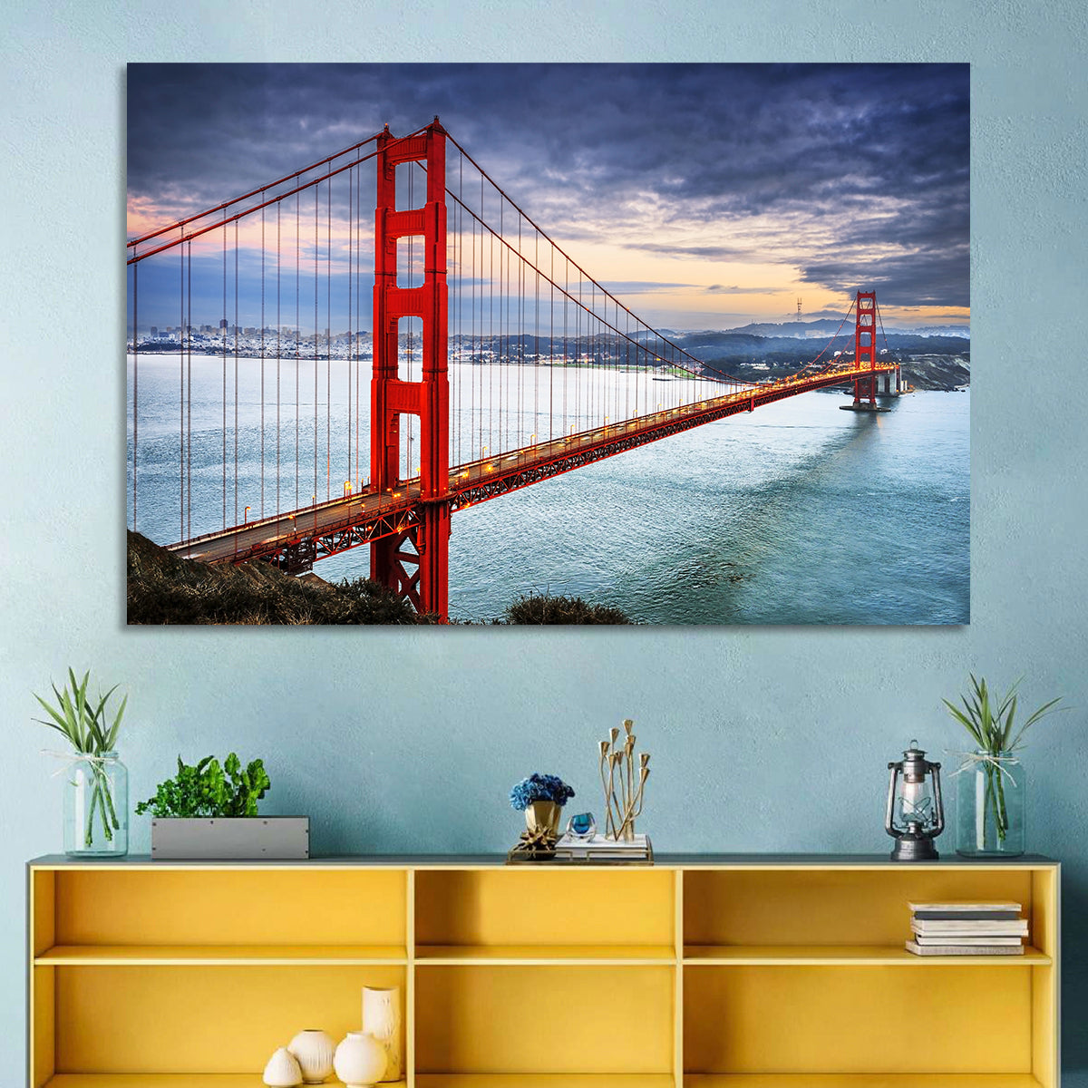 Golden Gate Bridge at Dusk Wall Art