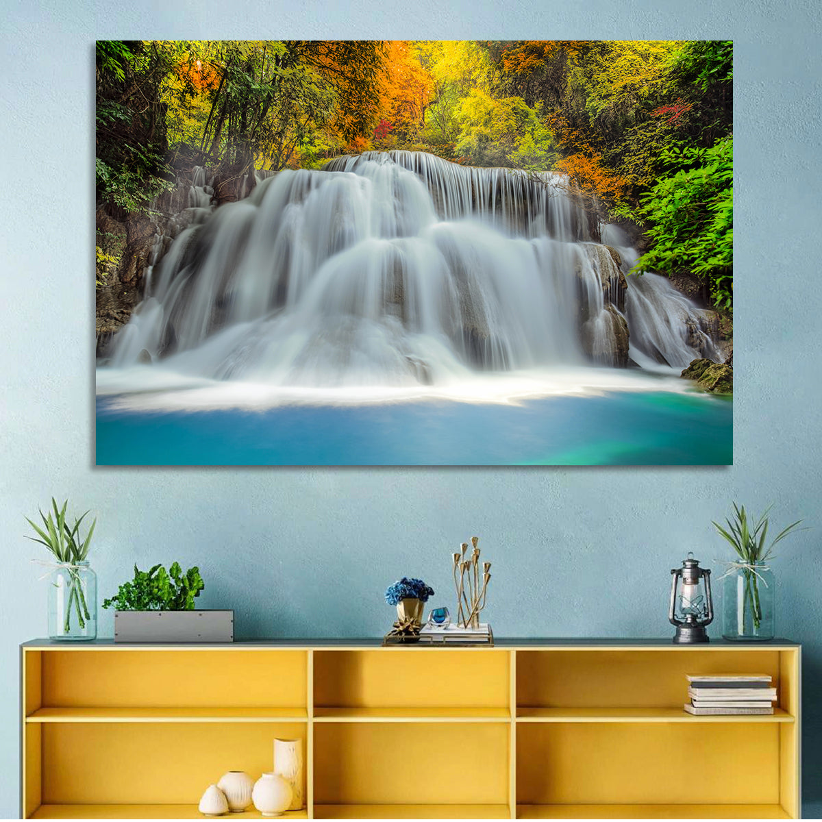 Forest Waterfall Wall Art