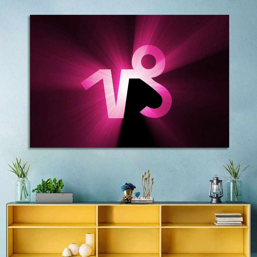 Glowing Capricorn Symbol Wall Art