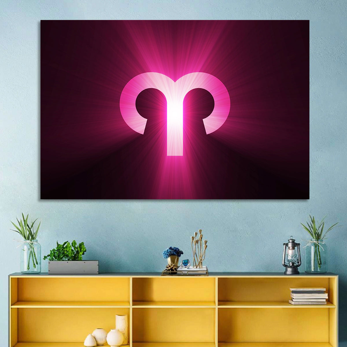 Radiant Aries Zodiac Emblem Wall Art