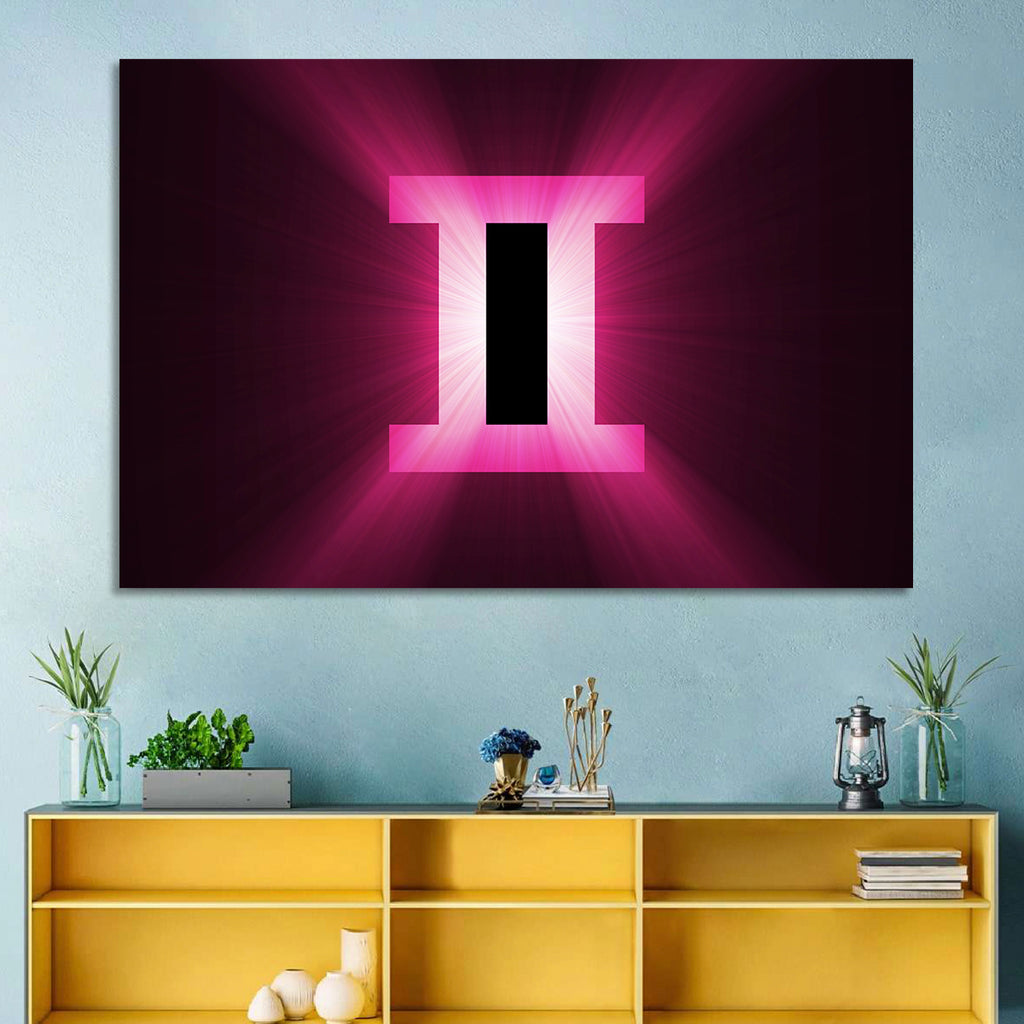 Radiant Gemini Symbol Wall Art
