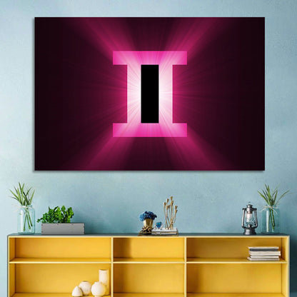 Radiant Gemini Symbol Wall Art