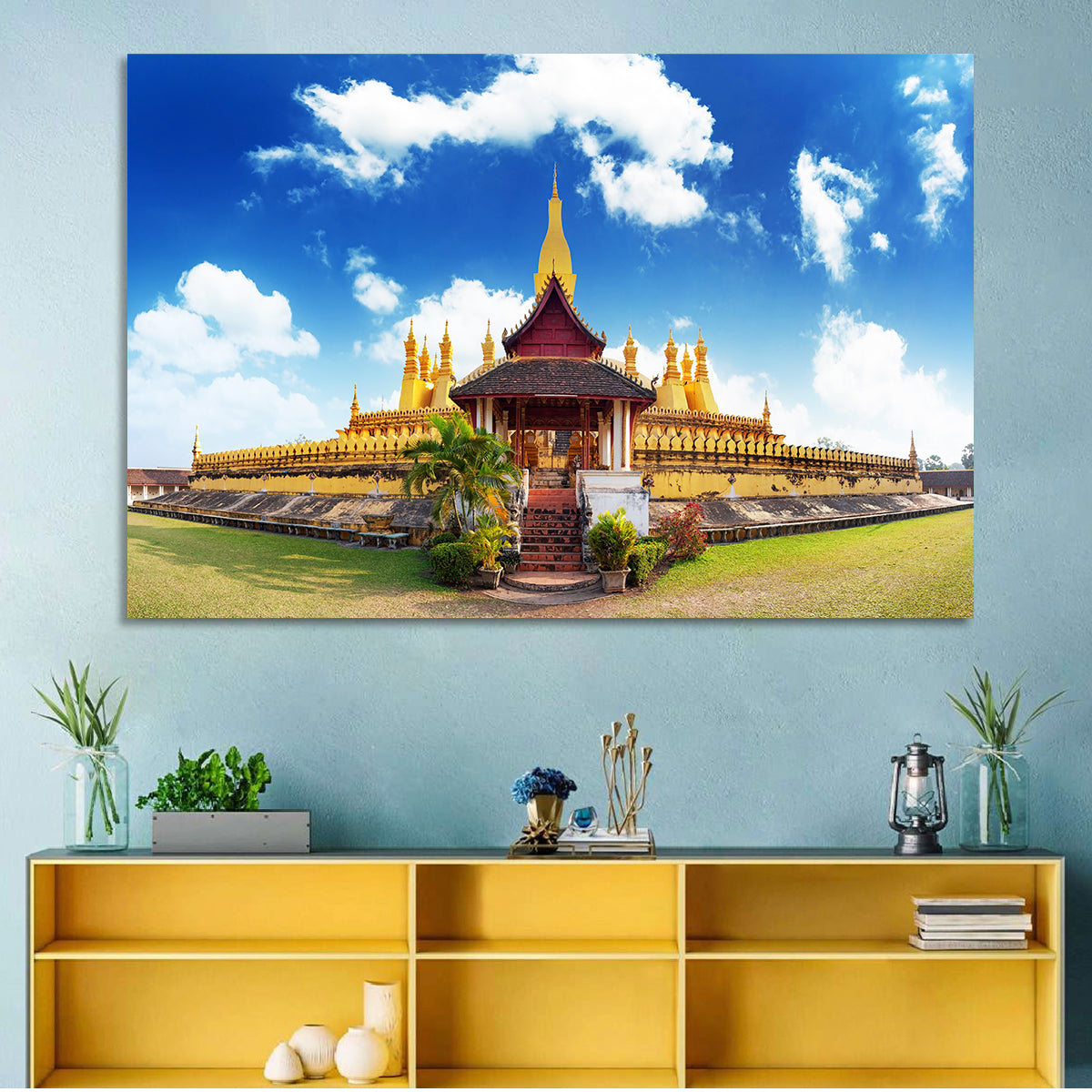 Pha That Luang Wall Art in a room, landscape