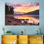 Lake Mcdonald Sunset Reflection Wall Art