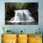 Holly River Autumn Waterfall Wall Art