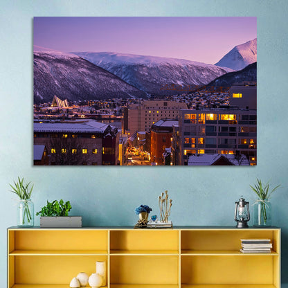 Tromsø Twilight Cityscape Wall Art