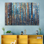 Golden Hour Winter Pine Forest Wall Art