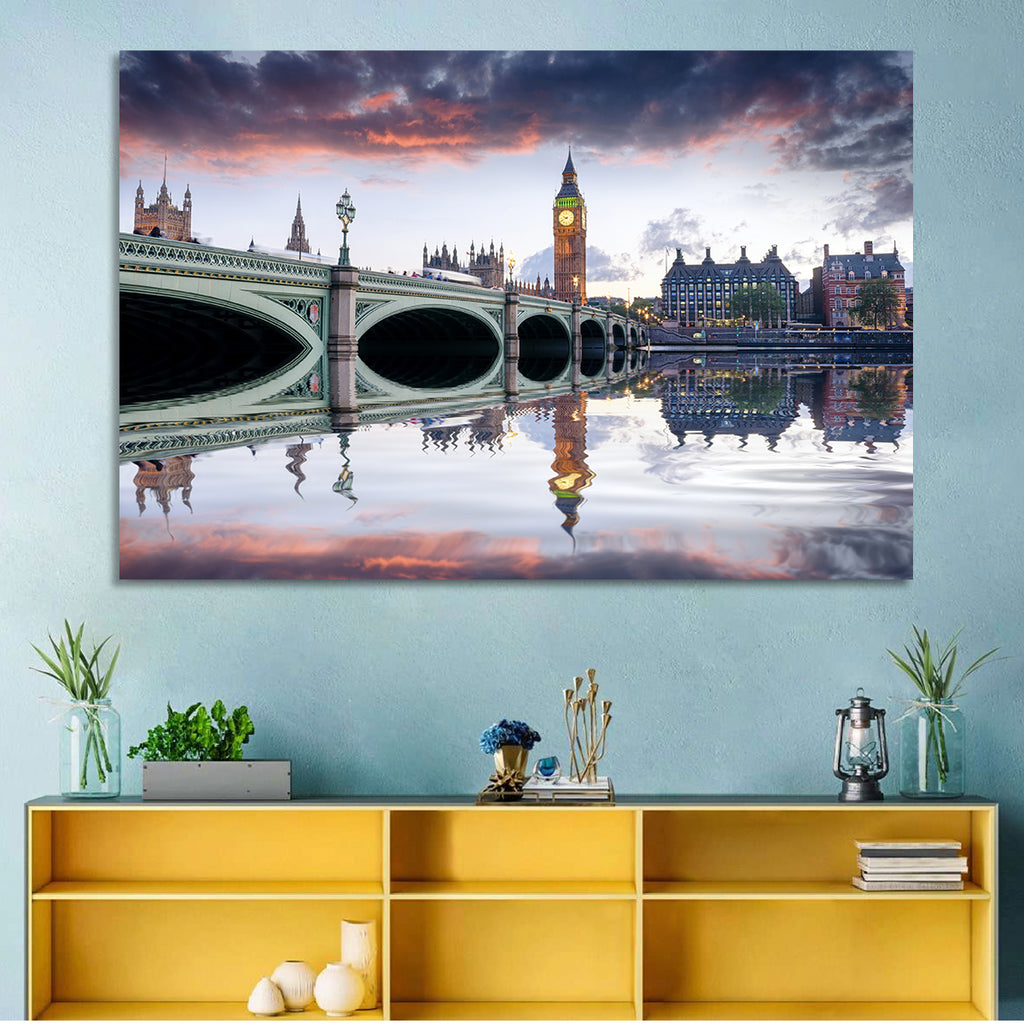 Westminster Bridge at Dusk Wall Art