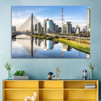 Estaiada Bridge Reflections Wall Art