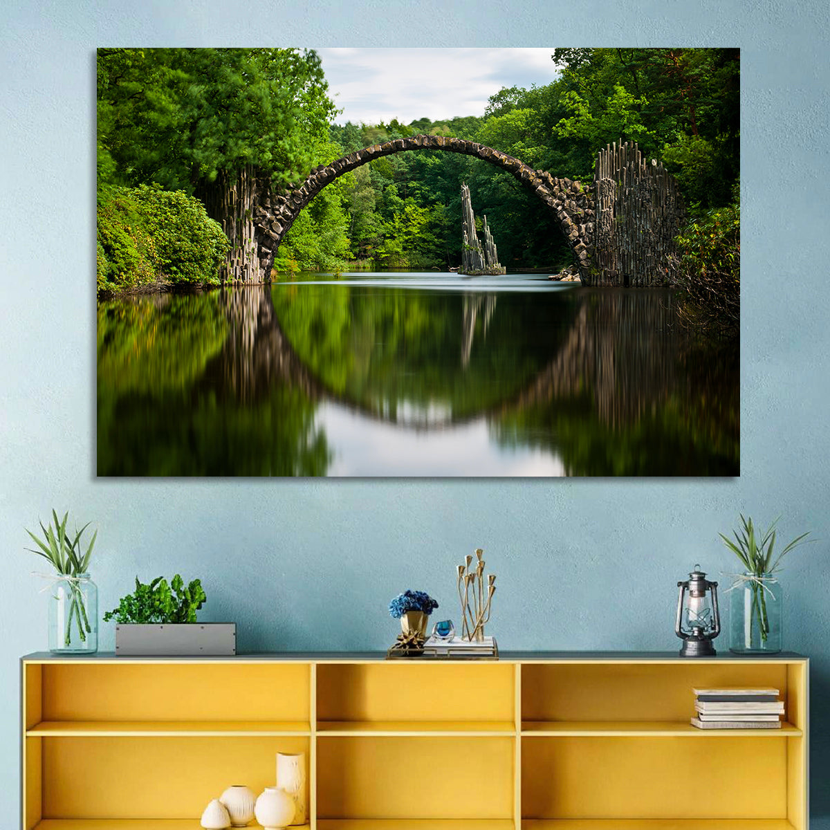 Lake Stone Bridge Wall Art