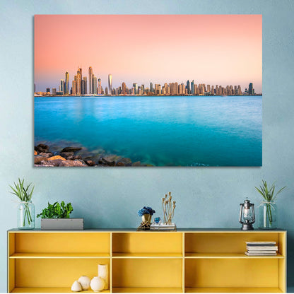 Dubai Marina Skyline Wall Art
