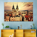 Prague Old Town Skyline at Golden Hour Wall Art