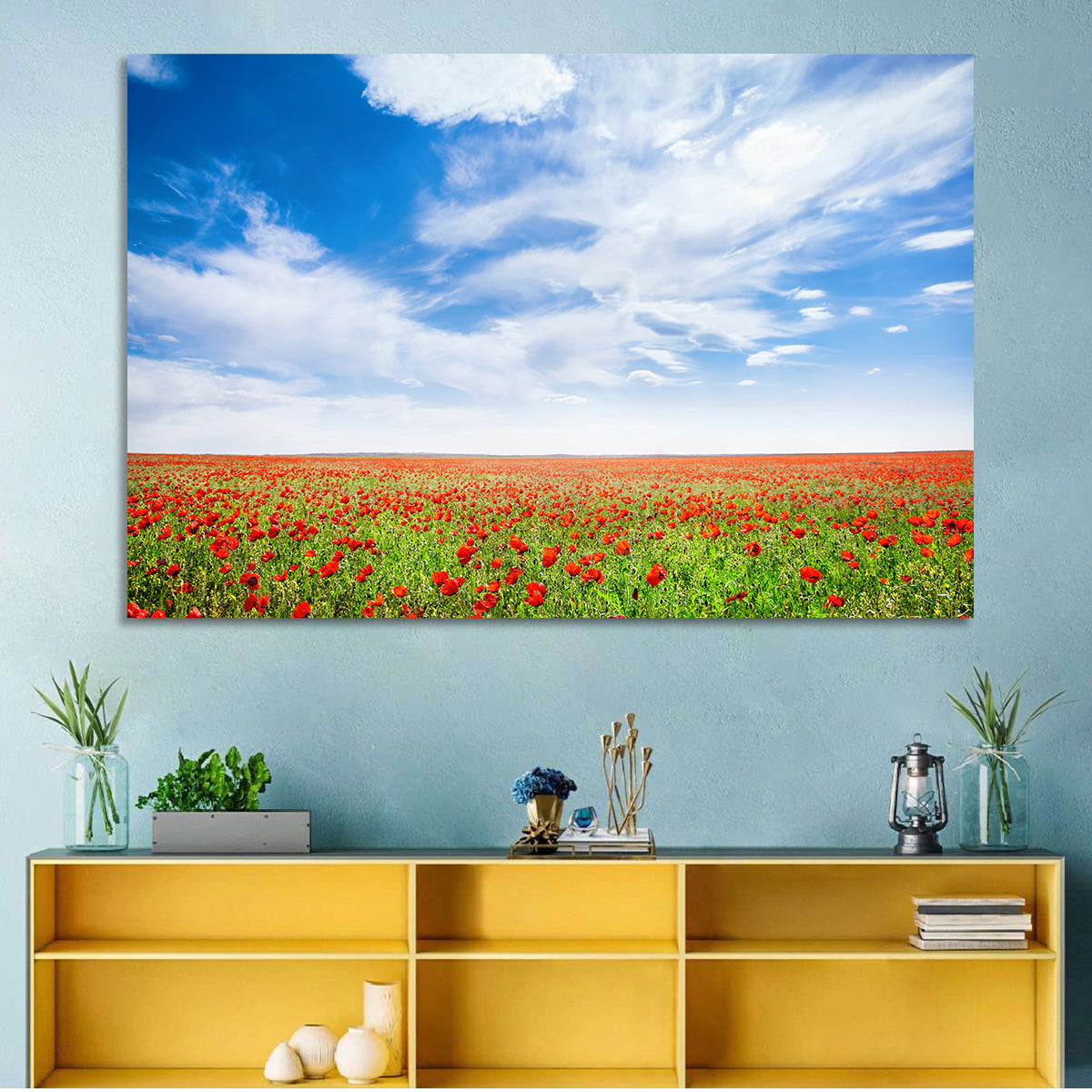 Red Poppy Field Wall Art