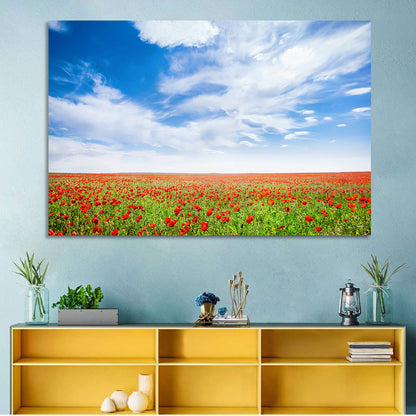 Red Poppy Field Wall Art