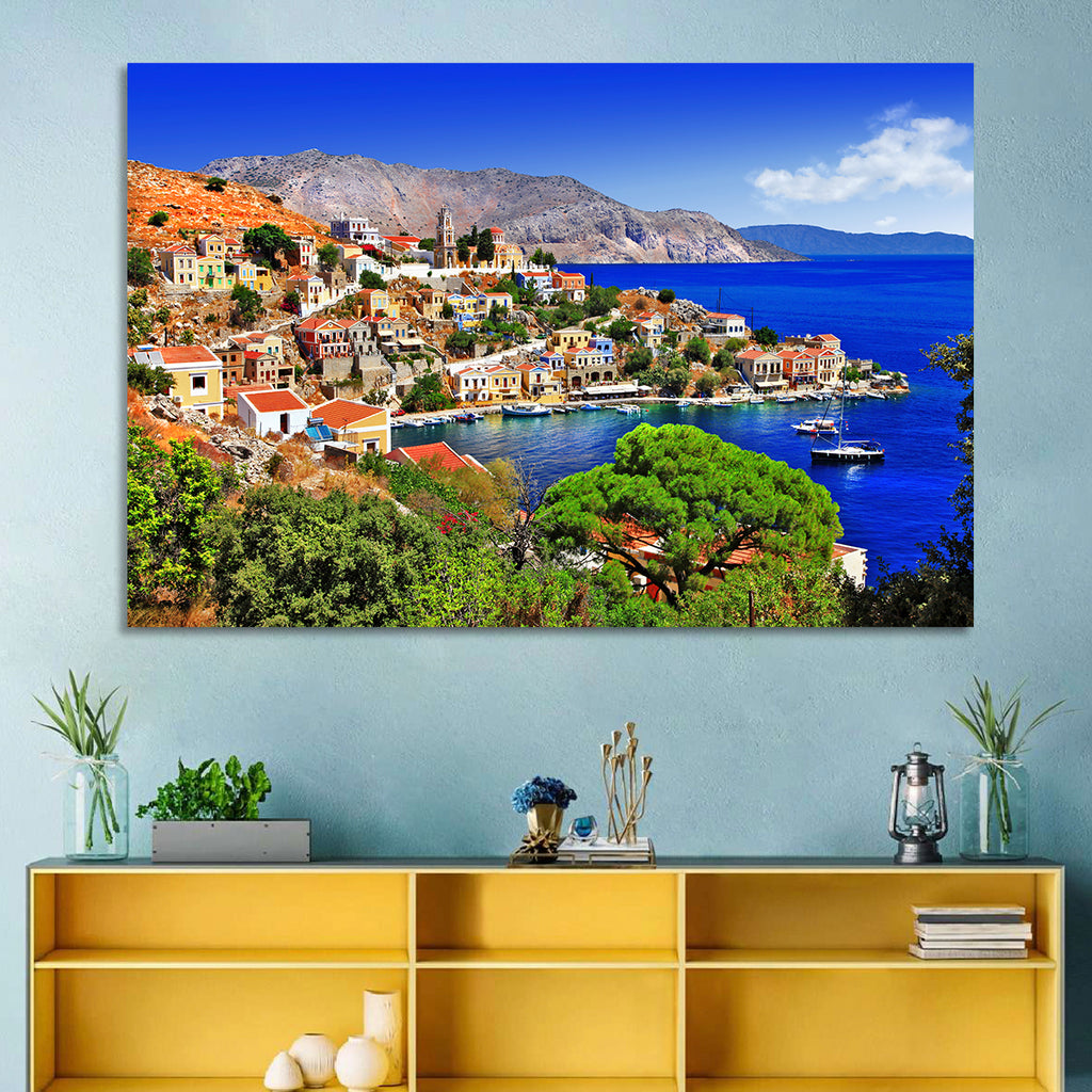 Symi Harbor, Greece Wall Art