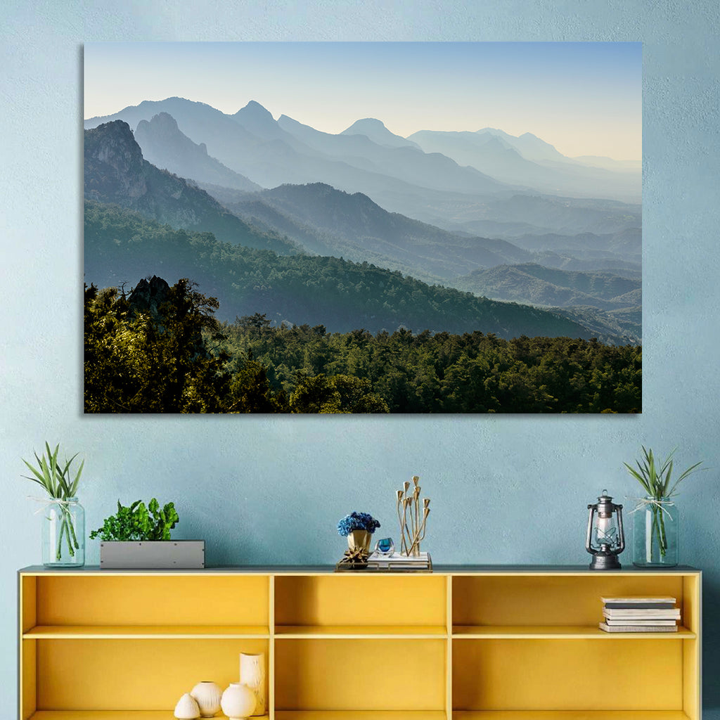Misty Mountain Ridges Wall Art