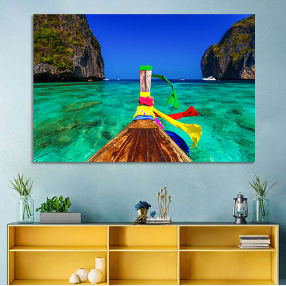Maya Bay Long-tail Boat Wall Art