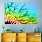 Dewy Dandelion Close-up Wall Art
